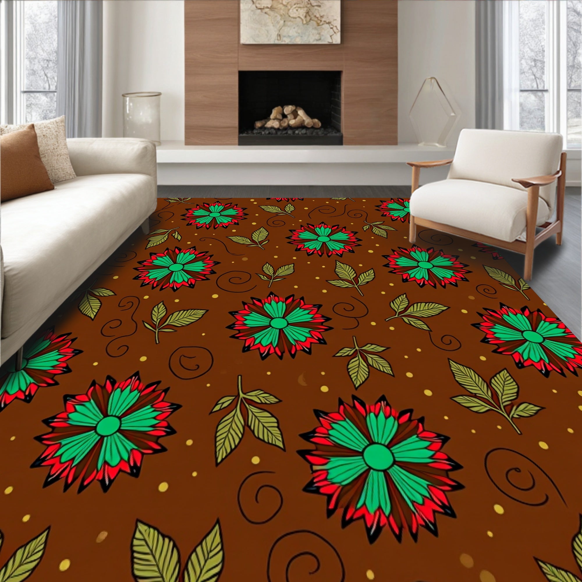 Winter Wonderland Interlocking Starburst and(Brown)