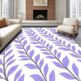 Abstract Botanical Arrangement with Curved Leaf and Muted Purple Tones (Purple)