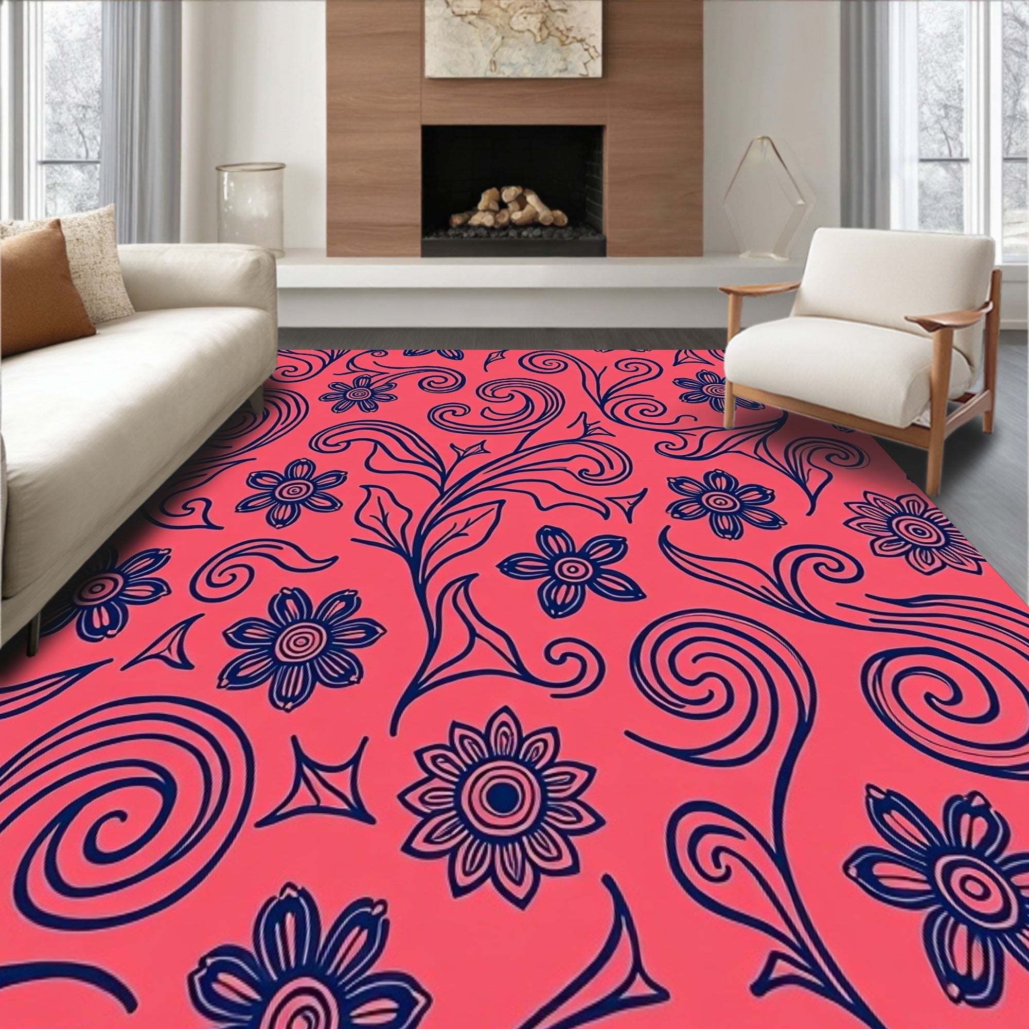 Pristine Blossom Exquisite Paisley Grandeur(Red)