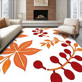 Autumn Harvest Semicircle Welcome With Vibrant Leaf Berry Design(Orange)