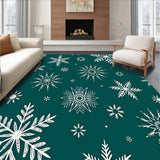 Festive Snowflake Winter Wonderland Throw(Green)