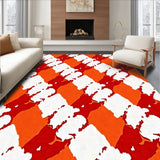 Festival Lattice Plaid Abstract Expressionist(Orange)