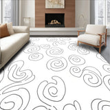 Luxurious Ivory Faux Sheepskin with Curled Pile Texture(Black)