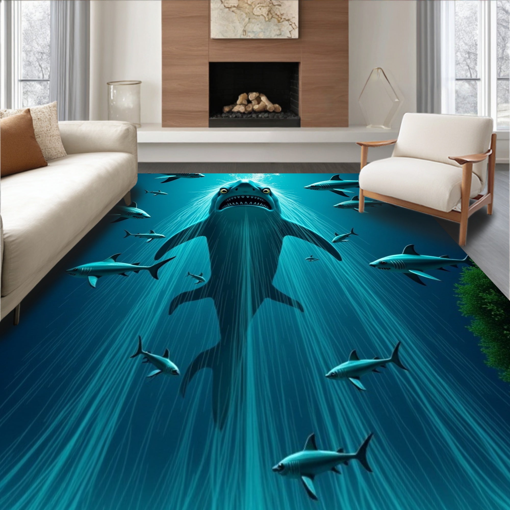 3D Illusion Abyss Trap Waterfall Visual(Blue)