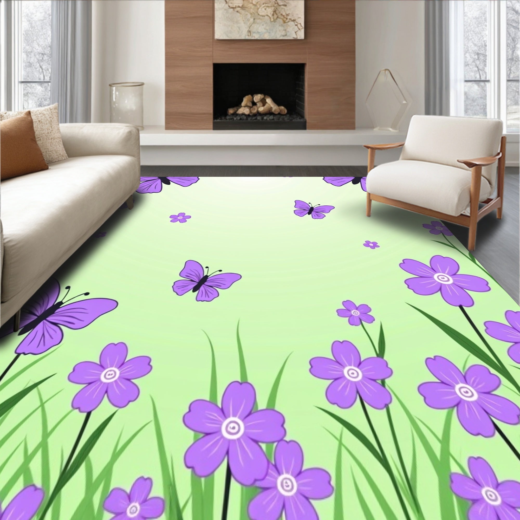 Enchanted Garden Whimsy Magical Fairy Tale Wonderland Fancy(Purple)