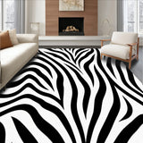 Handwoven Zebra Inspired Entry with Natural Texture Finish(Black)