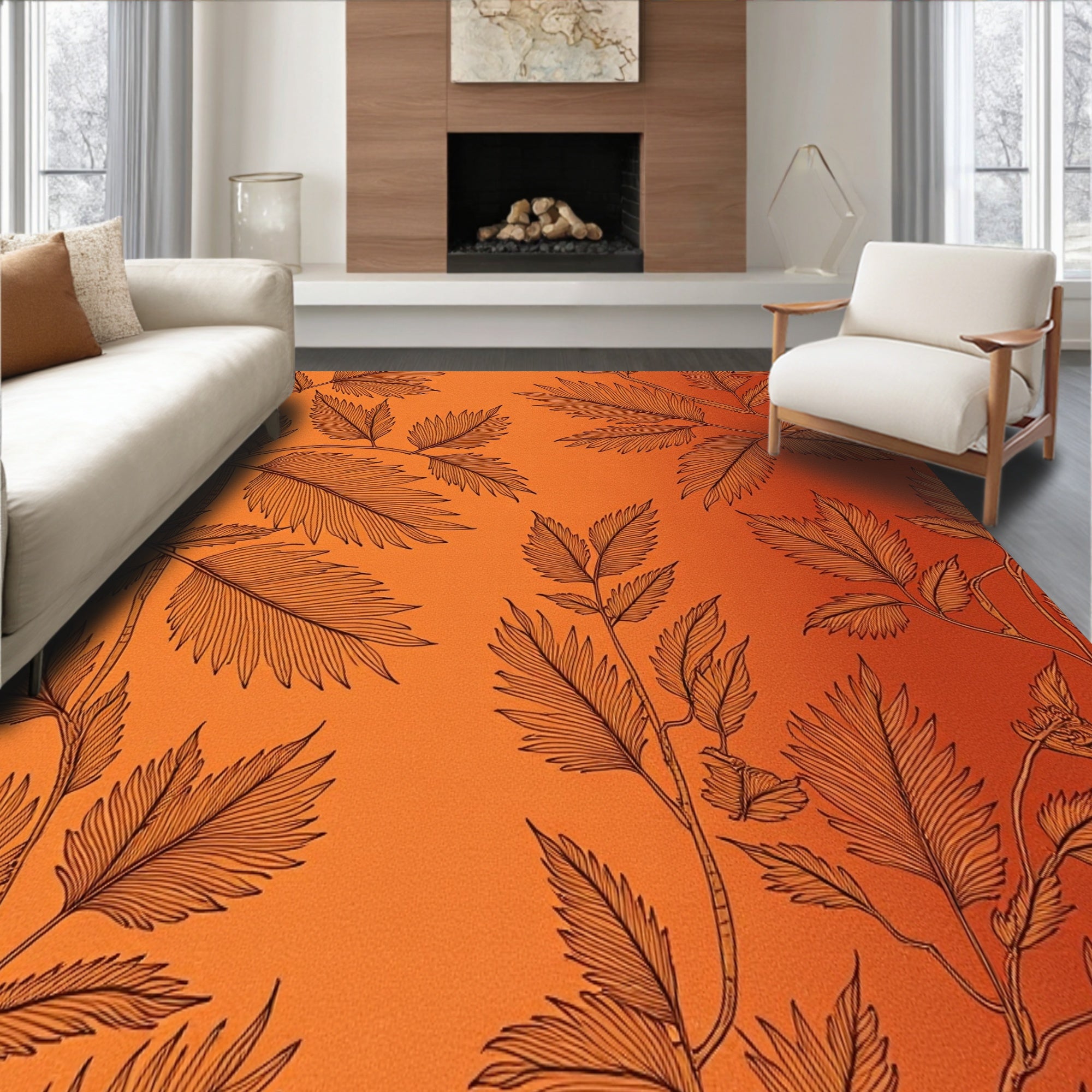 Rustic Nature Semicircular Front Pathway Accessory(Orange)