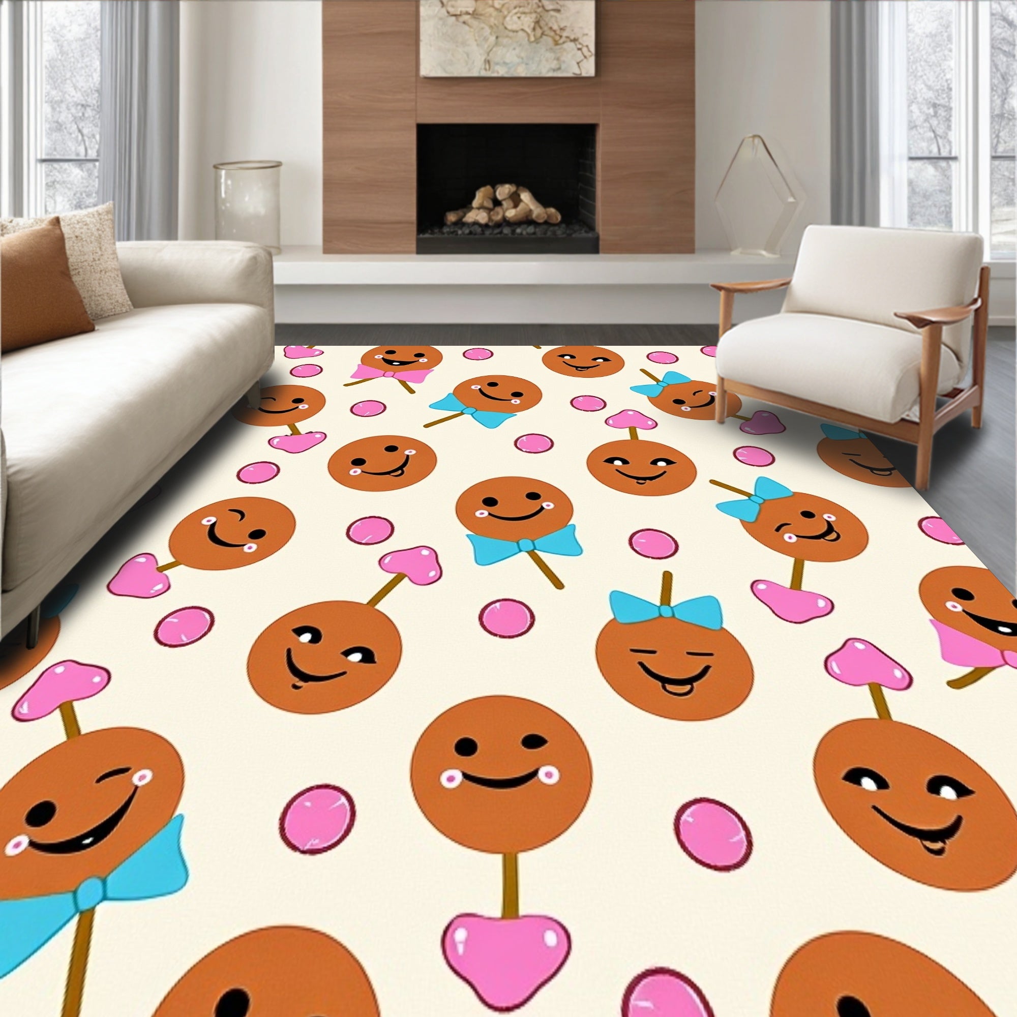 Frosted Cookie Wonderland with Festive Bow and Lollipop Accent(Brown)