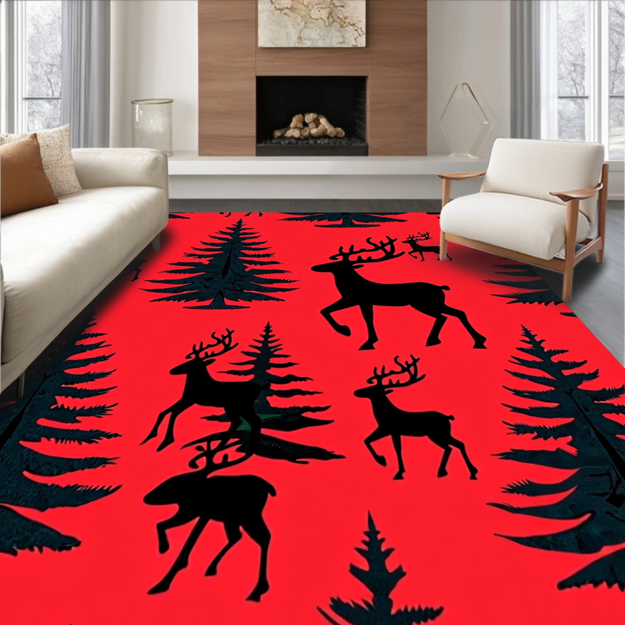 Reindeer Forest Adventure Artistic Treasure(Red)