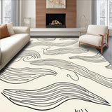 Feather Drift Fuzzy with Wave Formations (Black)