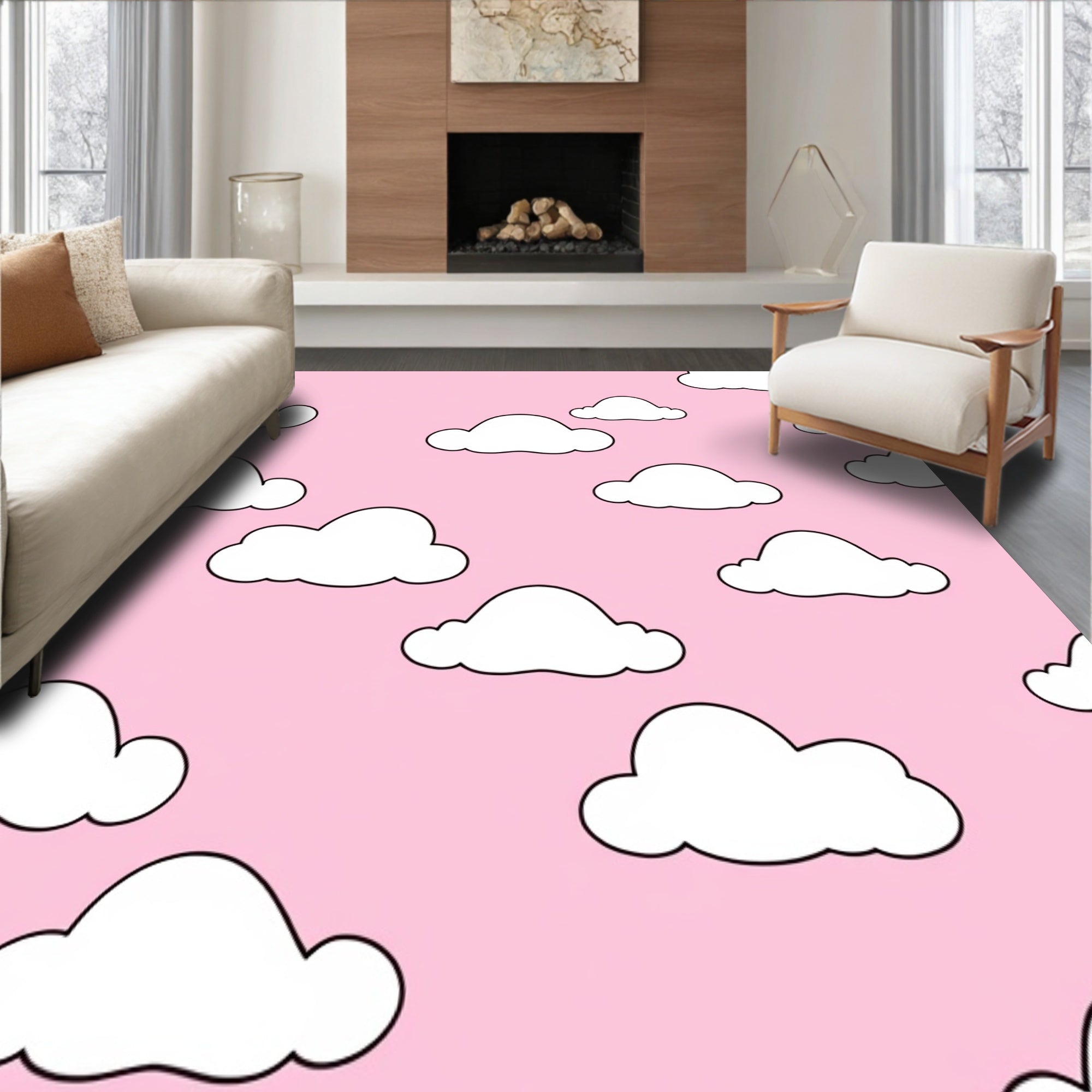 Dreamlike Cloud With Gentle Contours(Pink)