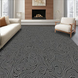 Nordic Cloudburst with Whimsical Swirls and Subtle Abstract Motifs (Black)