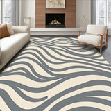 Modernist Expressionist Wave Handwoven Decorative(Gray)