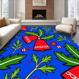 Holiday Bells and Evergreen Branches Patterned Semi Arch(Blue)