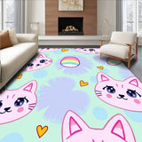 Adorable Kitten Portrait with Motifs(Pink)