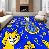 Playful Day of Remembrance Kitty with Dazzling Floral Filigree(Blue)