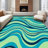 Abstract Ocean Current Ripples with Fluid Water Movement (Blue)