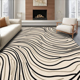 Contemporary Wave with Minimalist Flowing Lines (Beige)