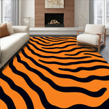 Exotic Jungle Stripes Decorative Floor Covering(Orange)