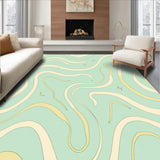 Sophisticated Abstract Waves with Delicate Accents(Ivory)