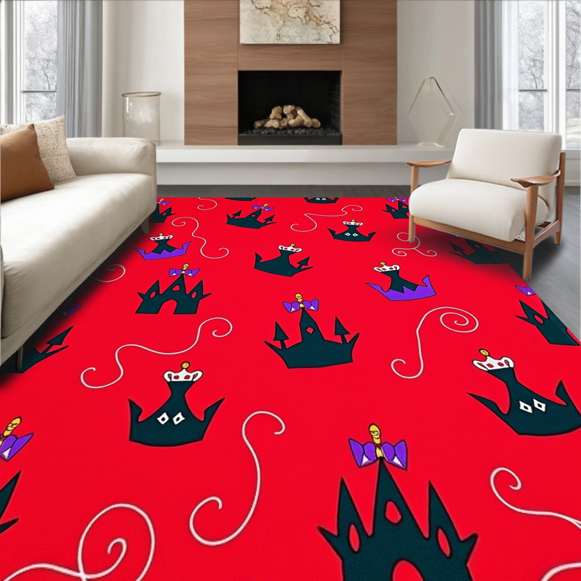 Enchanted Castle Fantasy Wonderland Magical Fairy Tale(Red)