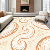 Nimbus Swirl Abstract Hypoallergenic Floor Covering(Beige)