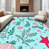 Festive Sea Shells and Evergreen Pine with Holiday Accents(Light Blue)