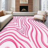 Refined Shearling Inspired Ripple Design with Subtle Feathered Edges and Flow(Pink)