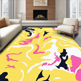 Elegant Swirling Marble Abstract Watercolor Splash Luxury(Yellow)