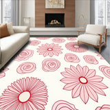 Delicate Rosebud Cluster Area Featuring Petal Motifs(Pink)