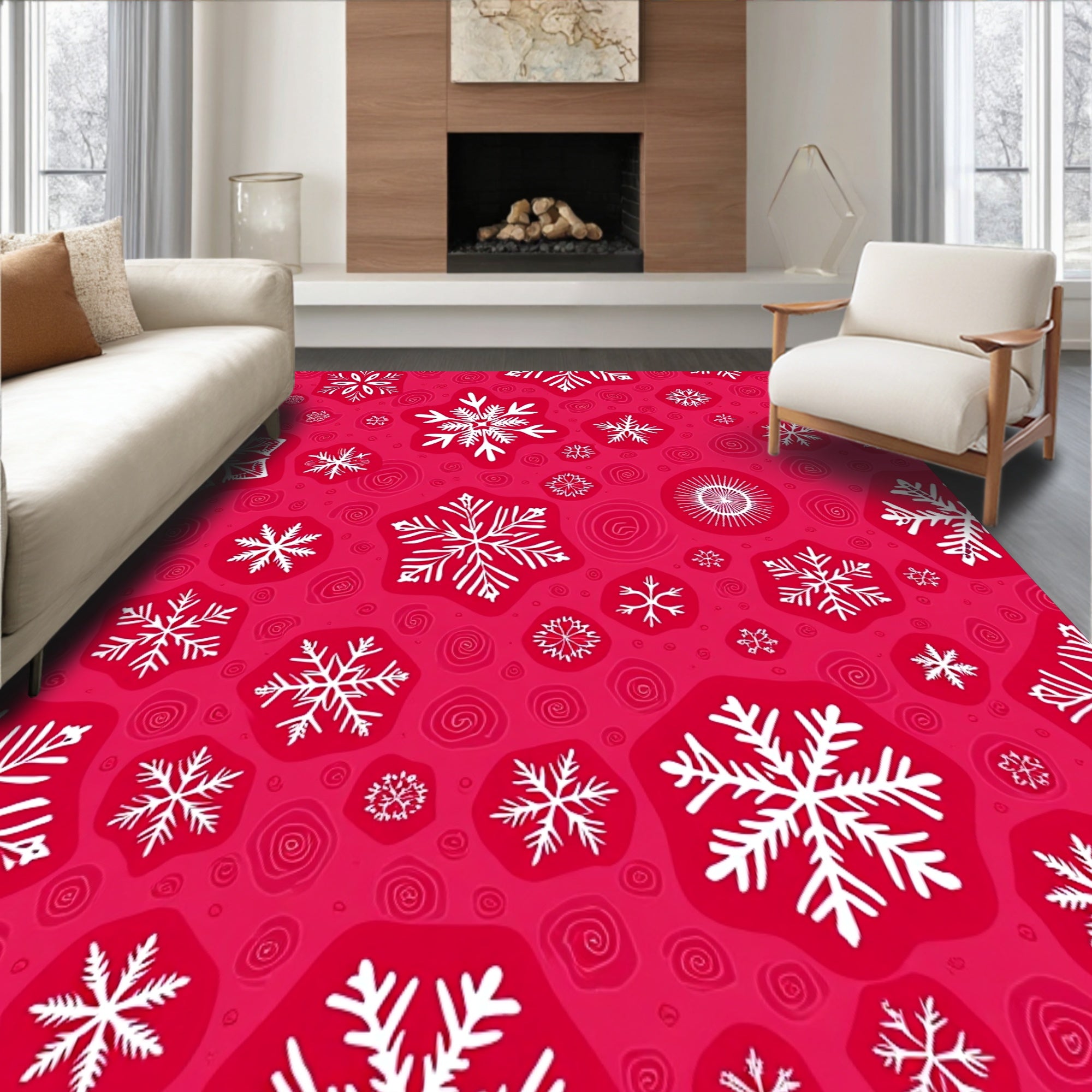 Yuletide Pathway Adornment Seasonal Household Embellishment(Red)