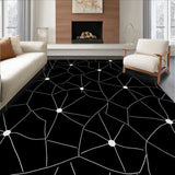 Cluster Design with Interlocking Celestial Orbs and Trails (Black)