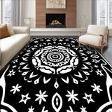 Boho Motifs with Repeating Starburst (Black)