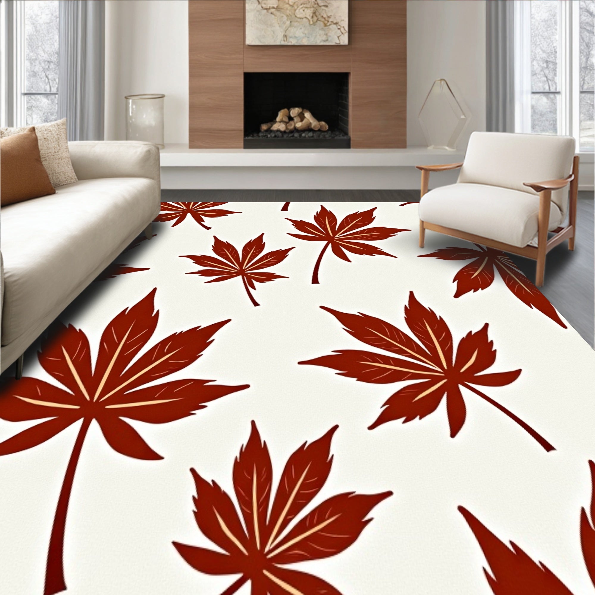 Harvest Season Botanical Artistic Elegant Woodland Nature(Brown)