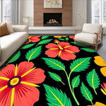 Exotic Hibiscus Garden with Blooming Floral Design (Red) - ODIKA