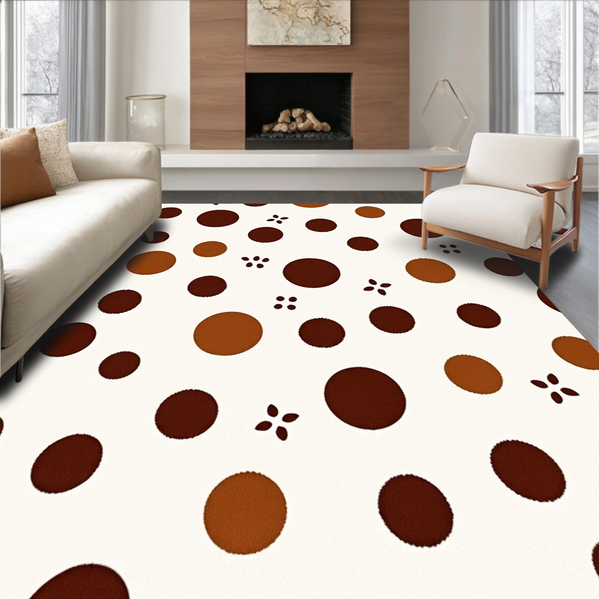Rustic Spotted Featuring Natural Animal Inspired Motifs(White)