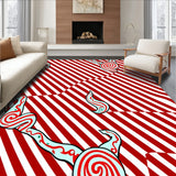 Cane Stripe Welcome with Peppermint Swirl Design(Red)