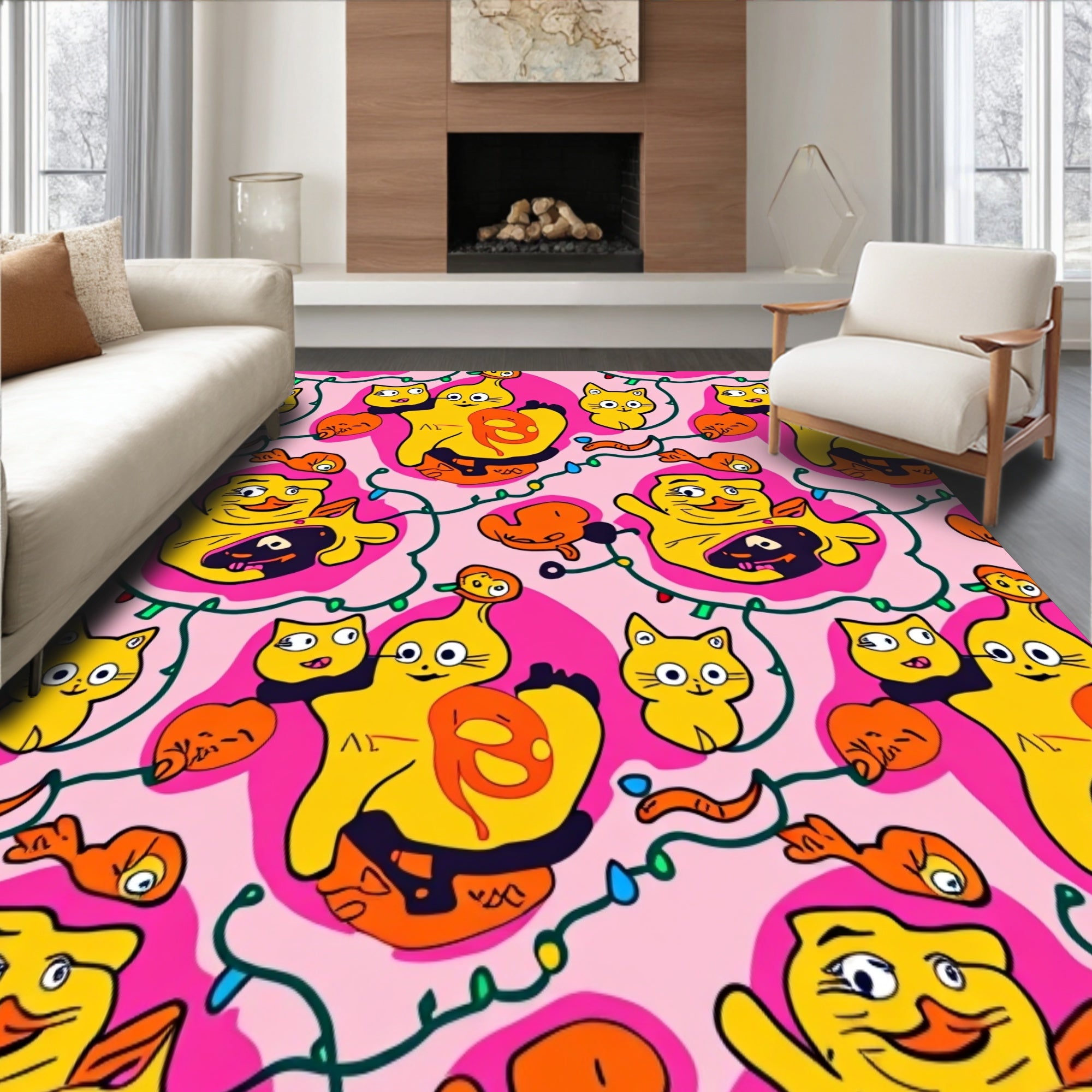 Illuminated Feline Feast Display(Pink)