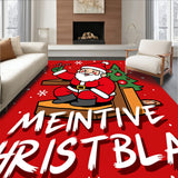 Festive Jolly Santa Beside Fireplace Holiday(Red)