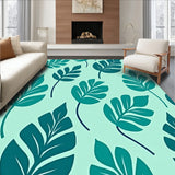 Botanical Oasis with Interlocking Leaf Silhouettes and Subtle Seafoam Highlights(Green)