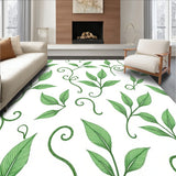 Botanical Vine Scrollwork with Interlocking Leaf Motif(Green)