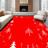 Joyful Winter Wonderland Pathway Adornment With Fir Illustrations(Red)