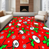 Jolly Santa Mosaic with Sprig and Holly Details(Red)