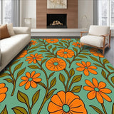 Boho Meadow Festival with Art Nouveau Swirling Foliage(Orange)