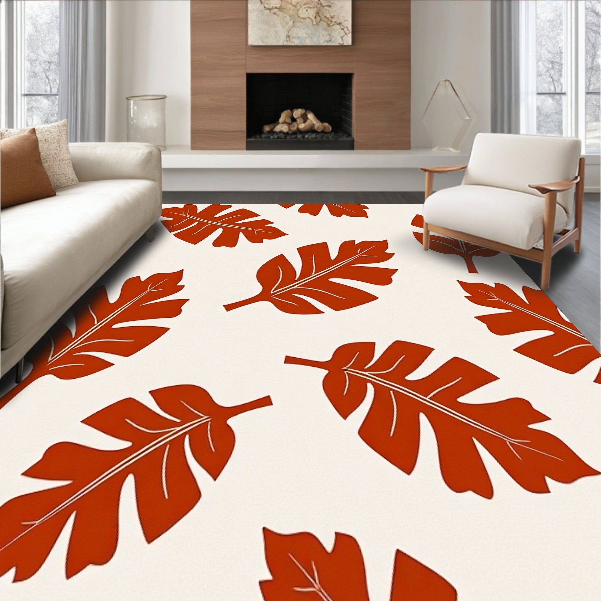 Rustic Countryside Leaf Cascade(Brown)