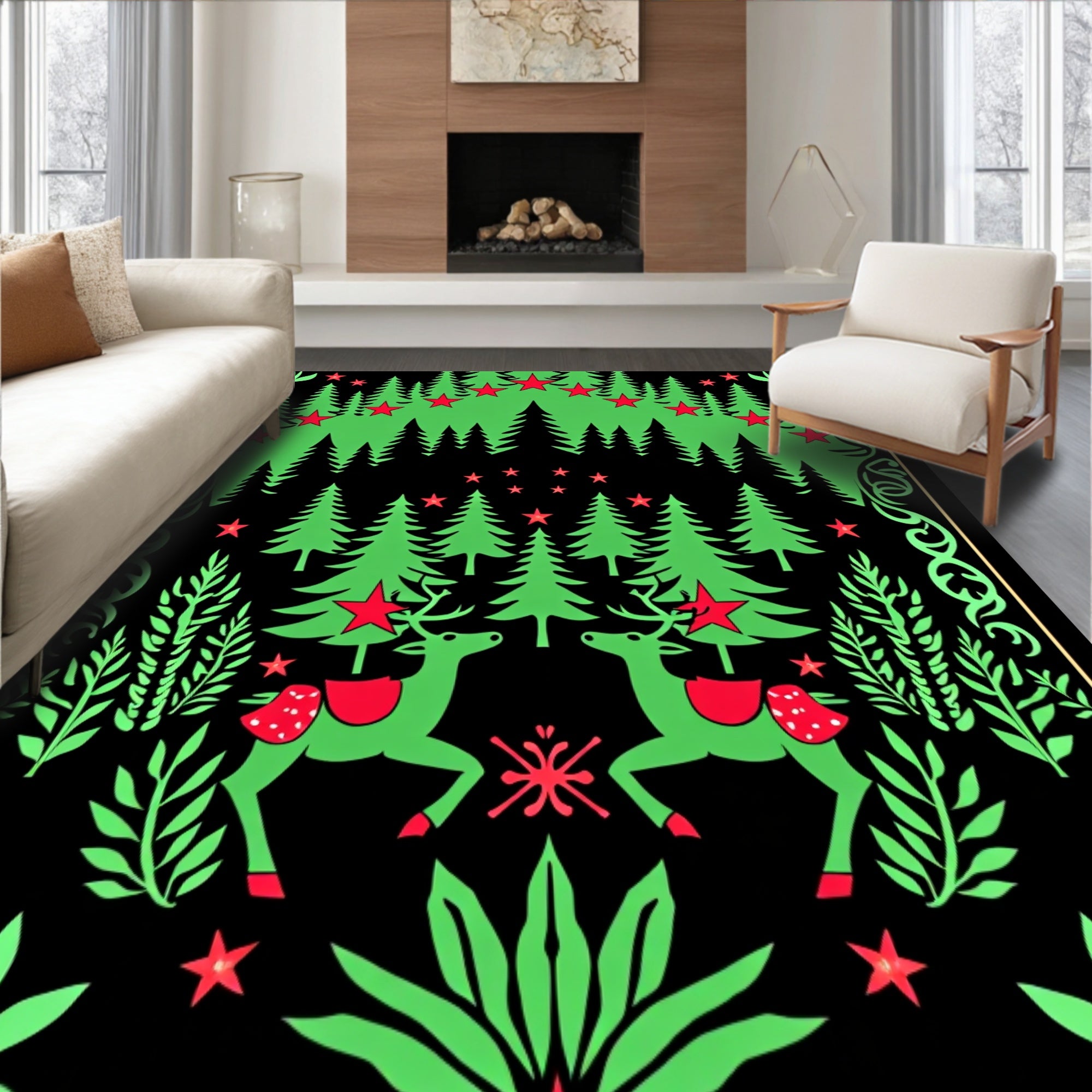 Enchanted Forest Woodland Caribou Path Adornment(Black)
