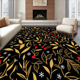 Holly Mistletoe Welcome Entrance Holiday Festive Decoration(Black)