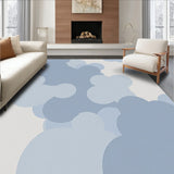 Abstract Cloud Wash with Layered Blue Grey Hues(Blue)