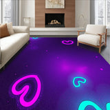 Abstract Gaming Symbol with Cosmic Nebula Background Effects (Purple)