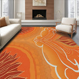 Botanical Leaf Vine Swirl Abstract Artistic Decorative Fancy(Orange)